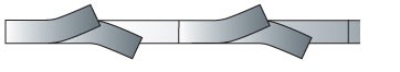 Regular arrangement of saw blades