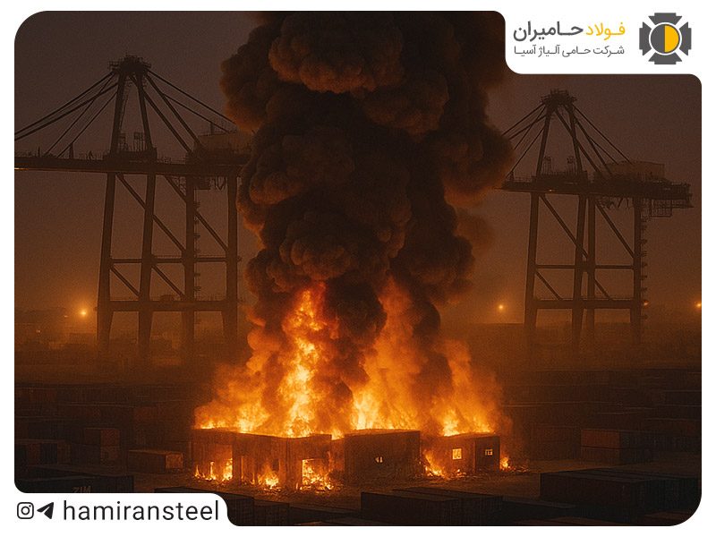 انفجار در بندر شهید رجایی بندرعباس