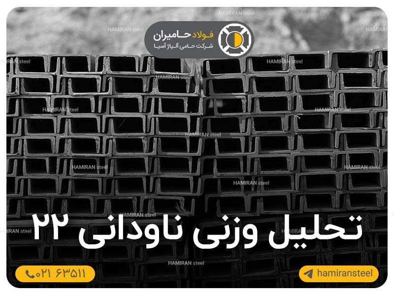 تحلیل وزنی ناودانی ۲۲+جدول دقیق محاسباتی
