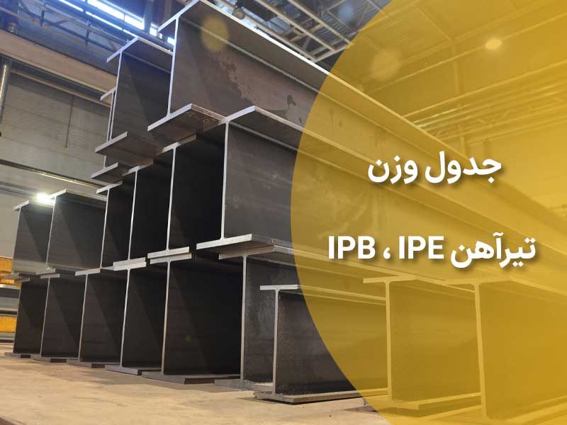 جدول وزن تیرآهن IPB ، IPE